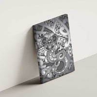 Aotearoa Maori Hei Tiki Canvas Wall Art Kiwikiwi Kowhaiwhai Puhoro Motif LT9 - Polynesian Pride