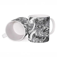 Aotearoa Maori Hei Tiki Ceramic Mug Kiwikiwi Kowhaiwhai Puhoro Motif LT9 - Polynesian Pride