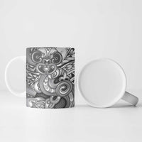 Aotearoa Maori Hei Tiki Ceramic Mug Kiwikiwi Kowhaiwhai Puhoro Motif LT9 - Polynesian Pride