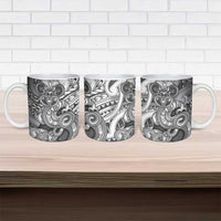 Aotearoa Maori Hei Tiki Ceramic Mug Kiwikiwi Kowhaiwhai Puhoro Motif LT9 - Polynesian Pride