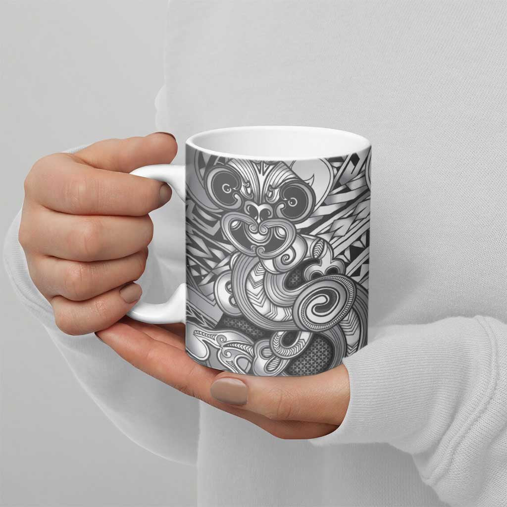 Aotearoa Maori Hei Tiki Ceramic Mug Kiwikiwi Kowhaiwhai Puhoro Motif LT9 - Polynesian Pride
