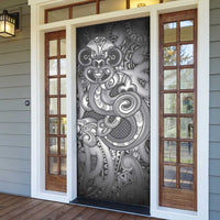 Aotearoa Maori Hei Tiki Door Cover Kiwikiwi Kowhaiwhai Puhoro Motif LT9 - Polynesian Pride