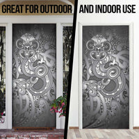 Aotearoa Maori Hei Tiki Door Cover Kiwikiwi Kowhaiwhai Puhoro Motif LT9 - Polynesian Pride