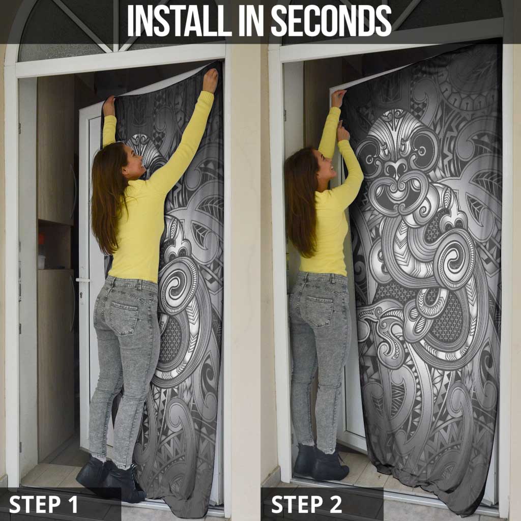 Aotearoa Maori Hei Tiki Door Cover Kiwikiwi Kowhaiwhai Puhoro Motif LT9 - Polynesian Pride