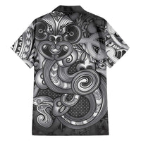 Aotearoa Maori Hei Tiki Family Matching Short Sleeve Bodycon Dress and Hawaiian Shirt Kiwikiwi Kowhaiwhai Puhoro Motif LT9 - Polynesian Pride