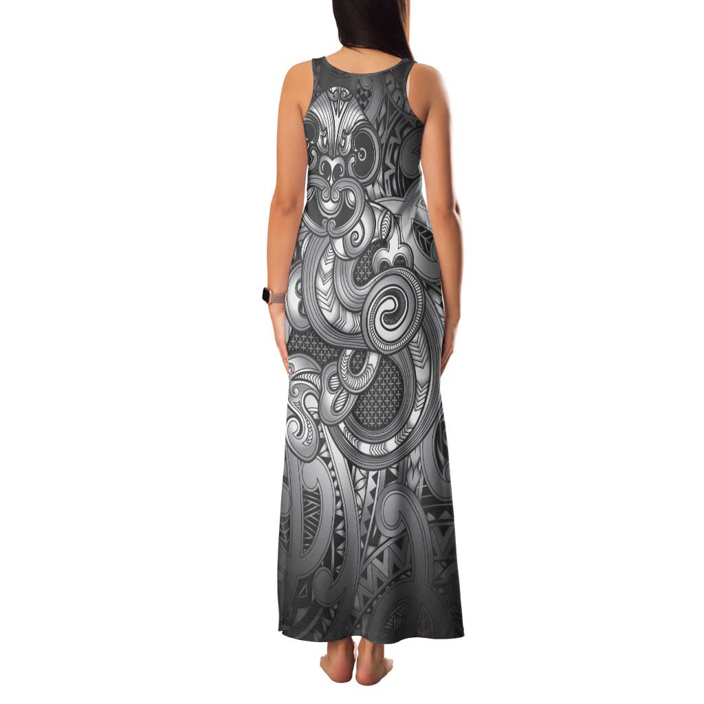 Aotearoa Maori Hei Tiki Family Matching Tank Maxi Dress and Hawaiian Shirt Kiwikiwi Kowhaiwhai Puhoro Motif LT9 - Polynesian Pride