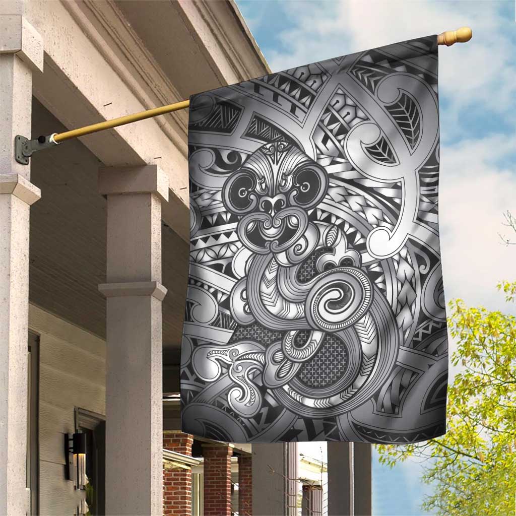 Aotearoa Maori Hei Tiki Garden Flag Kiwikiwi Kowhaiwhai Puhoro Motif