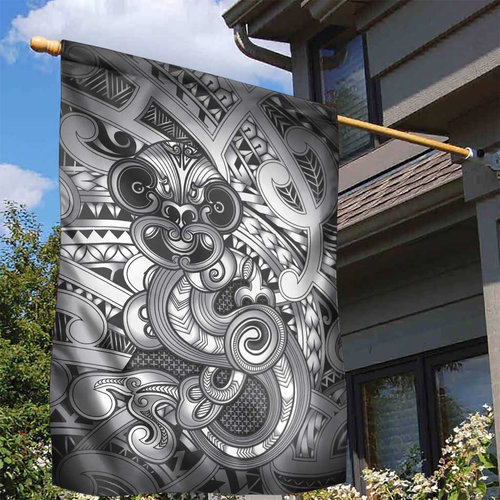 Aotearoa Maori Hei Tiki Garden Flag Kiwikiwi Kowhaiwhai Puhoro Motif