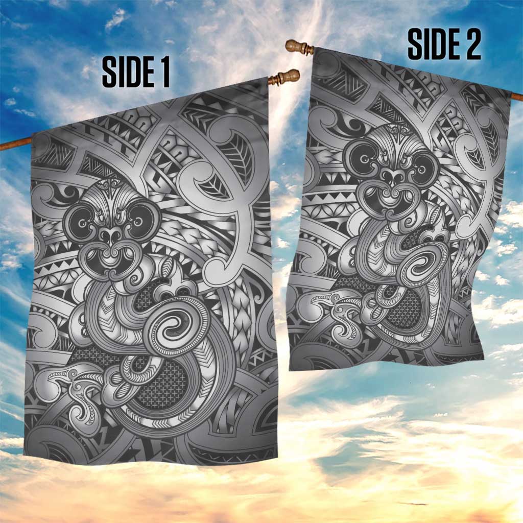 Aotearoa Maori Hei Tiki Garden Flag Kiwikiwi Kowhaiwhai Puhoro Motif