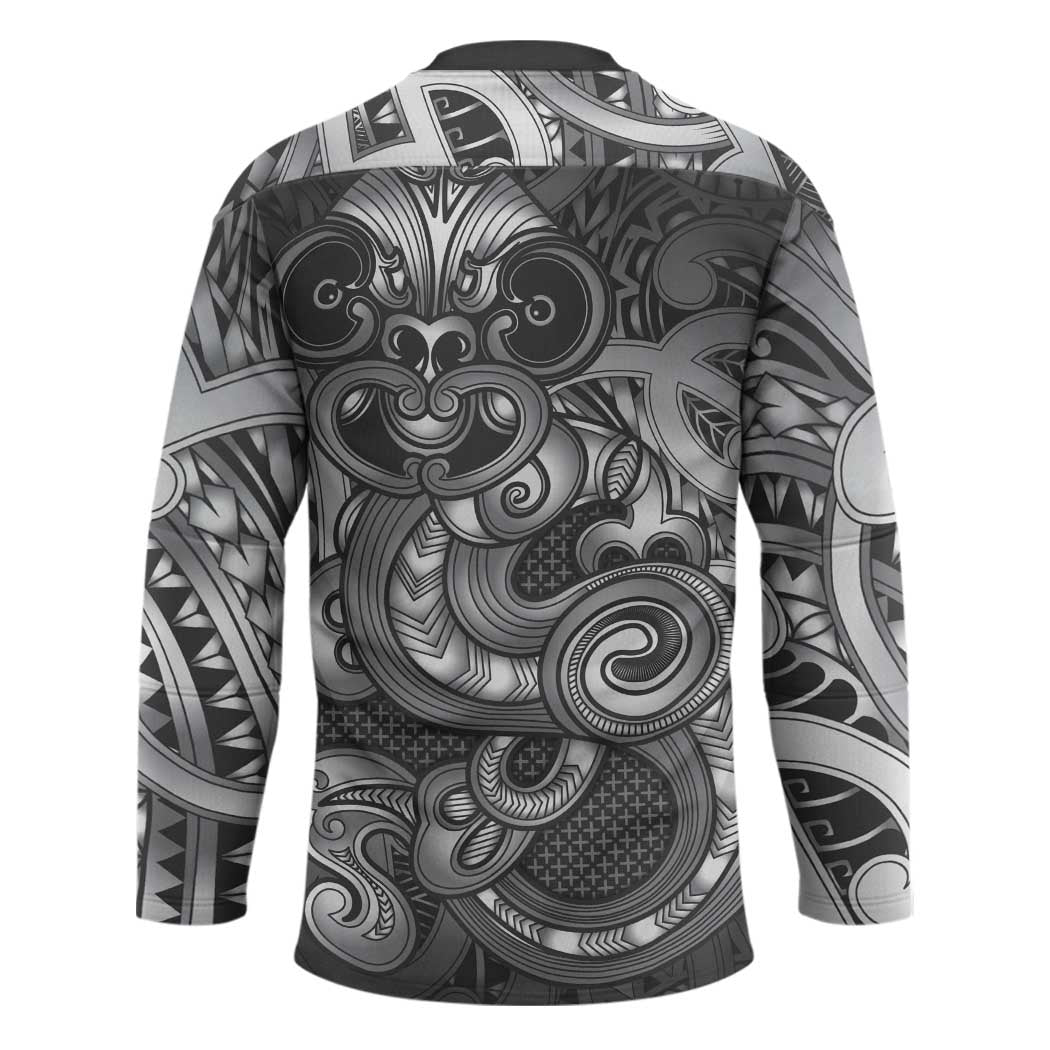 Aotearoa Maori Hei Tiki Hockey Jersey Kiwikiwi Kowhaiwhai Puhoro Motif LT9 - Polynesian Pride