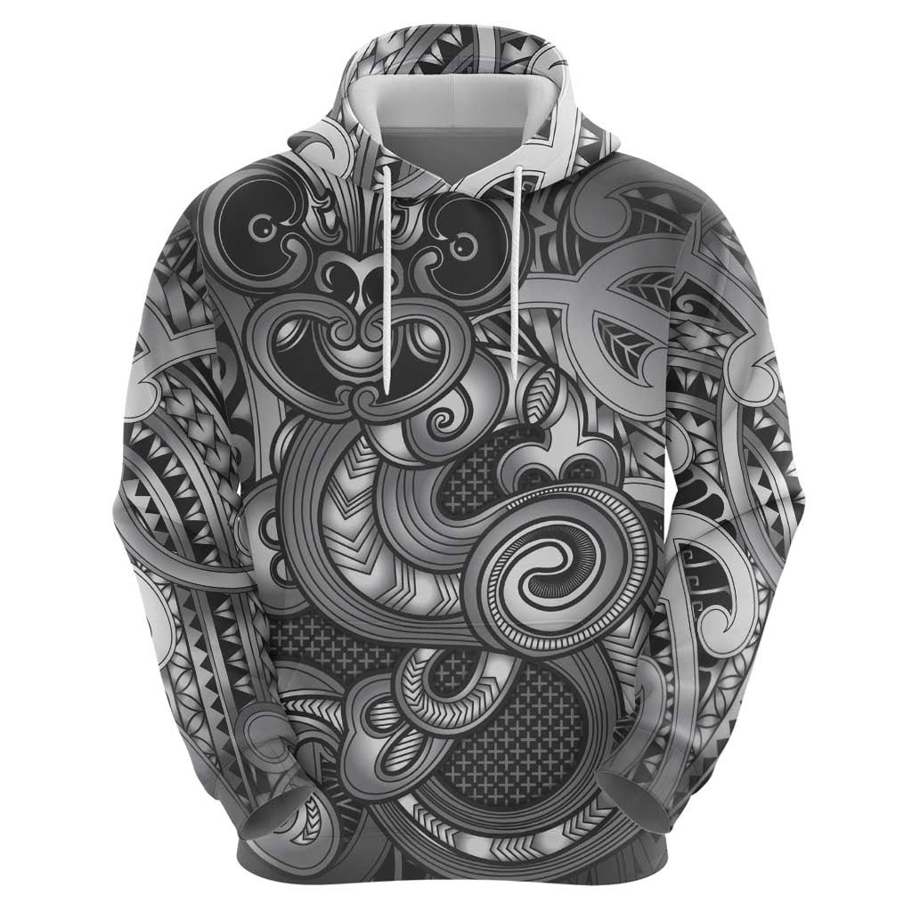 Aotearoa Maori Hei Tiki Hoodie Kiwikiwi Kowhaiwhai Puhoro Motif LT9 - Polynesian Pride
