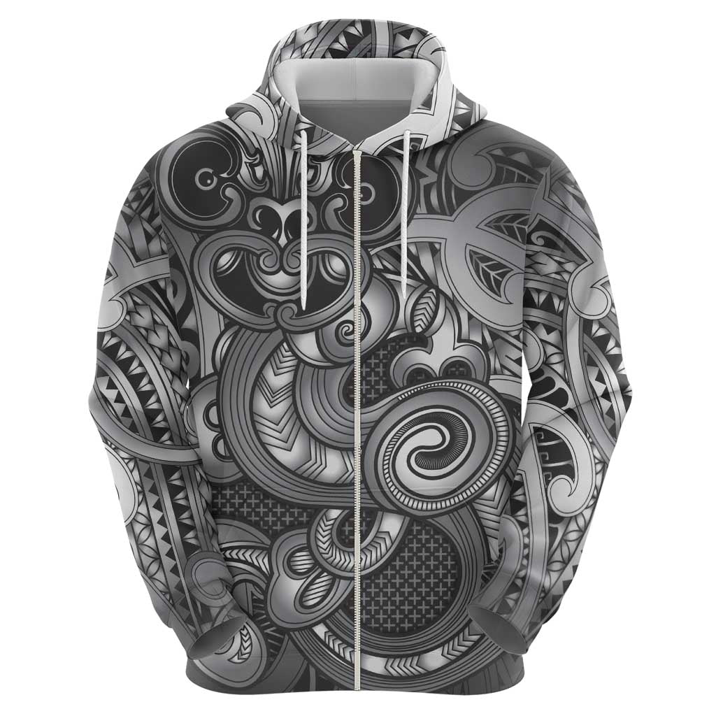 Aotearoa Maori Hei Tiki Hoodie Kiwikiwi Kowhaiwhai Puhoro Motif LT9 - Polynesian Pride