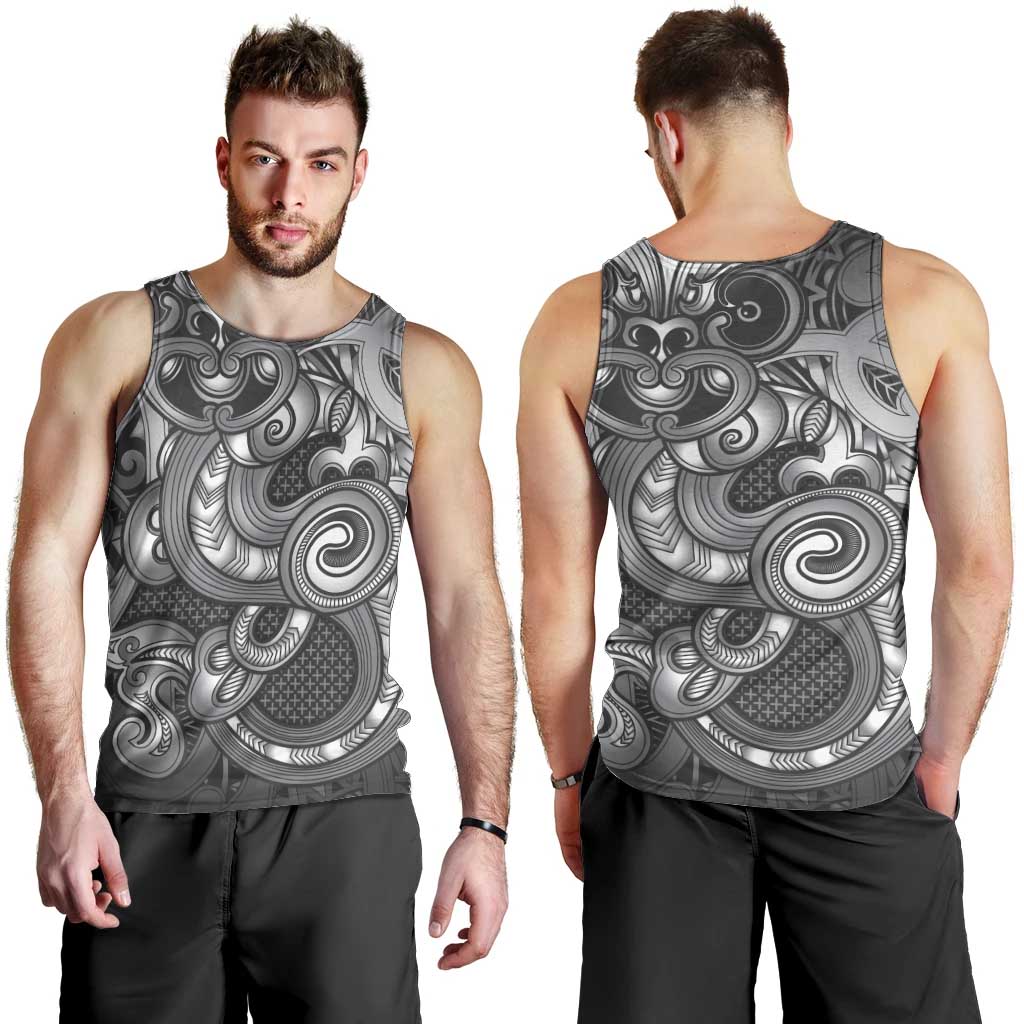 Aotearoa Maori Hei Tiki Men Tank Top Kiwikiwi Kowhaiwhai Puhoro Motif LT9 - Polynesian Pride