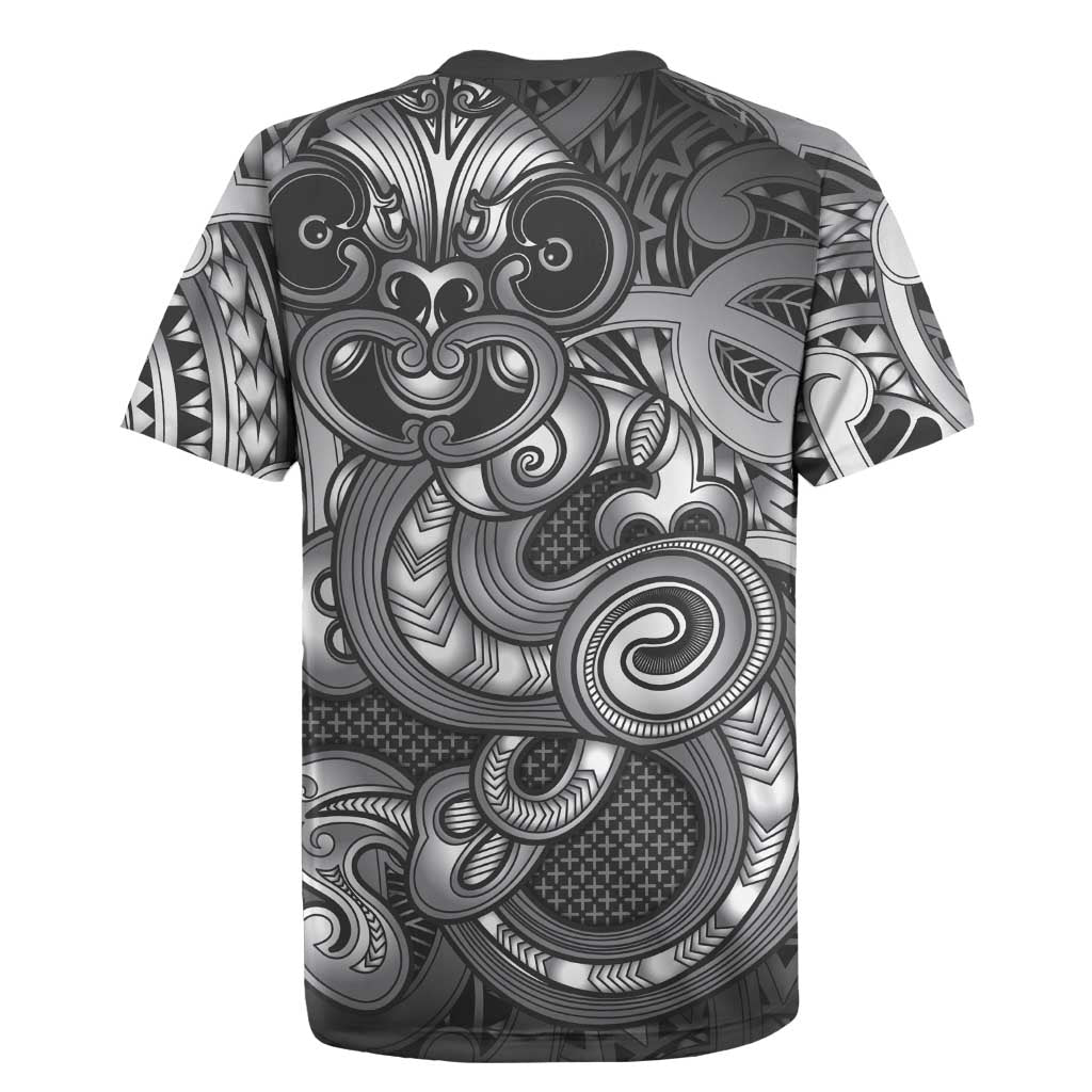 Aotearoa Maori Hei Tiki Rugby Jersey Kiwikiwi Kowhaiwhai Puhoro Motif LT9 - Polynesian Pride