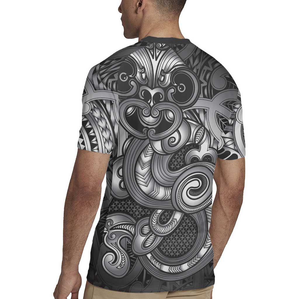 Aotearoa Maori Hei Tiki Rugby Jersey Kiwikiwi Kowhaiwhai Puhoro Motif LT9 - Polynesian Pride