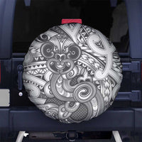 Aotearoa Maori Hei Tiki Spare Tire Cover Kiwikiwi Kowhaiwhai Puhoro Motif LT9 No hole Grey - Polynesian Pride