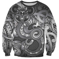 Aotearoa Maori Hei Tiki Sweatshirt Kiwikiwi Kowhaiwhai Puhoro Motif