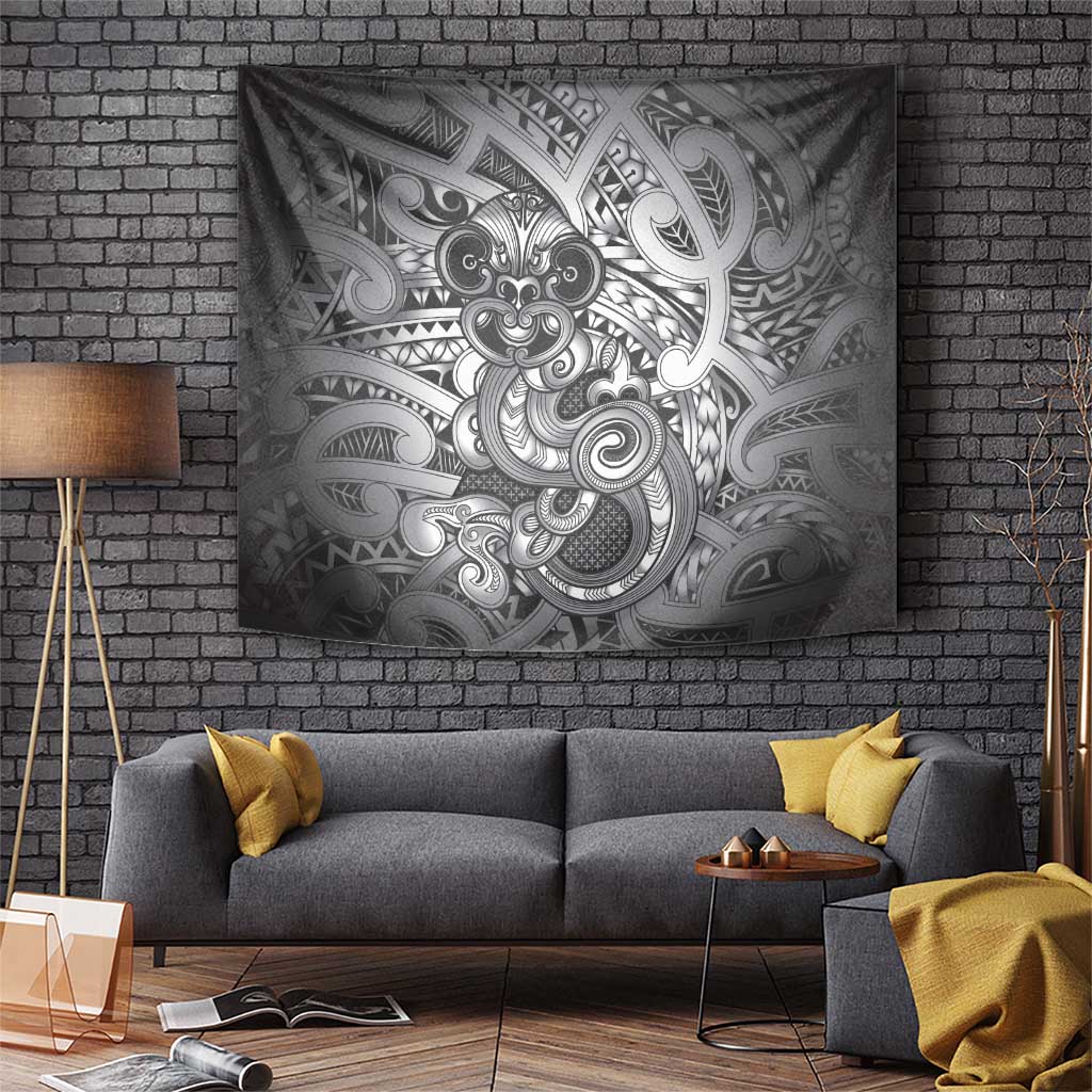 Aotearoa Maori Hei Tiki Tapestry Kiwikiwi Kowhaiwhai Puhoro Motif