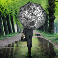 Aotearoa Maori Hei Tiki Umbrella Kiwikiwi Kowhaiwhai Puhoro Motif