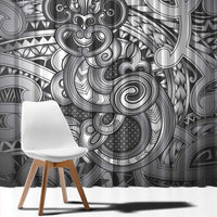 Aotearoa Maori Hei Tiki Window Curtain Kiwikiwi Kowhaiwhai Puhoro Motif