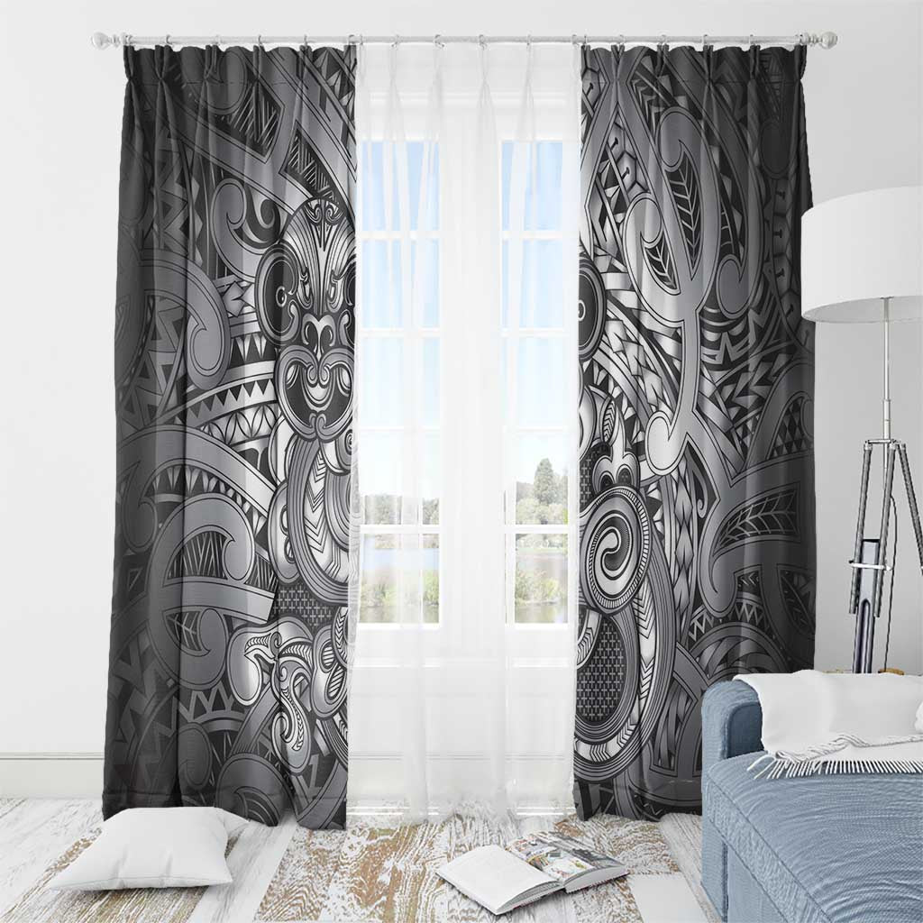 Aotearoa Maori Hei Tiki Window Curtain Kiwikiwi Kowhaiwhai Puhoro Motif