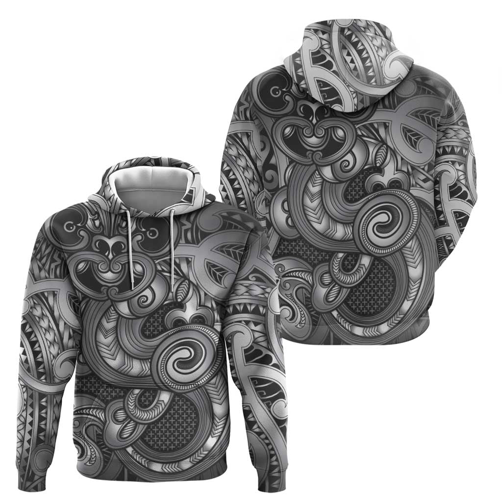 Aotearoa Maori Hei Tiki Zip Hoodie Kiwikiwi Kowhaiwhai Puhoro Motif LT9 - Polynesian Pride
