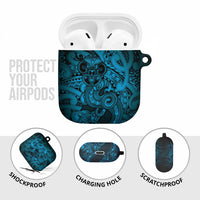Aotearoa Maori Hei Tiki AirPods Case Kikorangi Kowhaiwhai Puhoro Motif LT9 - Polynesian Pride