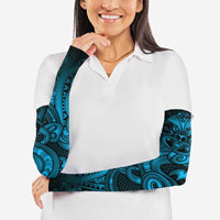 Aotearoa Maori Hei Tiki Arm Sleeves Kikorangi Kowhaiwhai Puhoro Motif LT9 - Polynesian Pride
