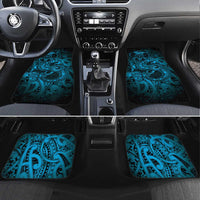 Aotearoa Maori Hei Tiki Car Mats Kikorangi Kowhaiwhai Puhoro Motif LT9 Set 4pcs Blue - Polynesian Pride