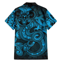 Aotearoa Maori Hei Tiki Family Matching Tank Maxi Dress and Hawaiian Shirt Kikorangi Kowhaiwhai Puhoro Motif LT9 - Polynesian Pride