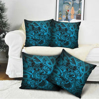 Aotearoa Maori Hei Tiki Pillow Cover Kikorangi Kowhaiwhai Puhoro Motif LT9 - Polynesian Pride