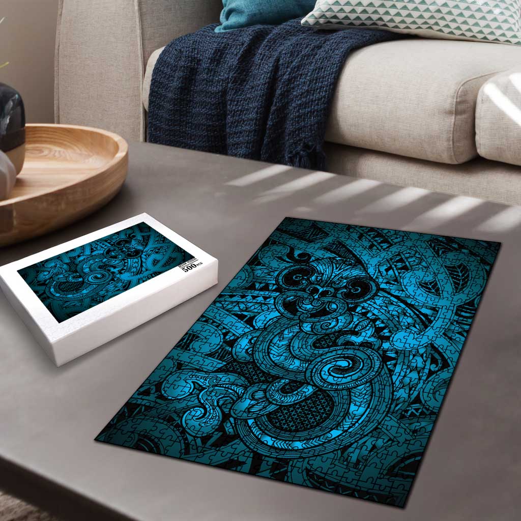 Aotearoa Maori Hei Tiki Puzzle Kikorangi Kowhaiwhai Puhoro Motif