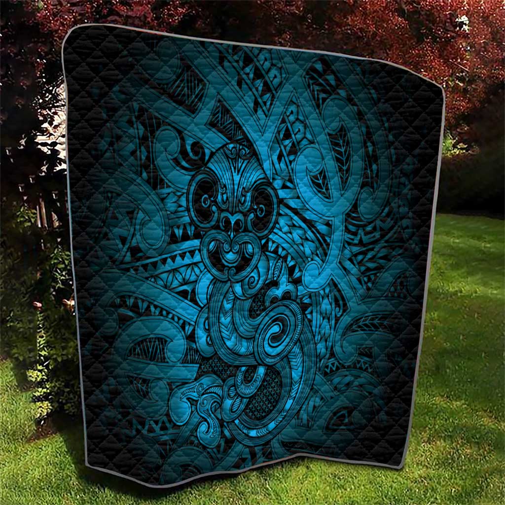 Aotearoa Maori Hei Tiki Quilt Kikorangi Kowhaiwhai Puhoro Motif LT9 - Polynesian Pride