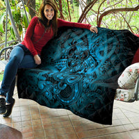 Aotearoa Maori Hei Tiki Quilt Kikorangi Kowhaiwhai Puhoro Motif LT9 - Polynesian Pride