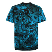 Aotearoa Maori Hei Tiki Rugby Jersey Kikorangi Kowhaiwhai Puhoro Motif LT9 - Polynesian Pride