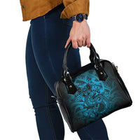 Aotearoa Maori Hei Tiki Shoulder Handbag Kikorangi Kowhaiwhai Puhoro Motif LT9 - Polynesian Pride