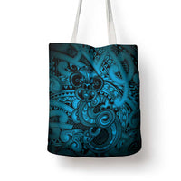 Aotearoa Maori Hei Tiki Tote Bag Kikorangi Kowhaiwhai Puhoro Motif LT9 - Polynesian Pride