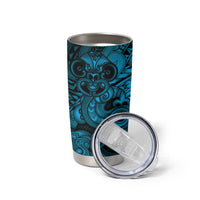 Aotearoa Maori Hei Tiki Tumbler Cup Kikorangi Kowhaiwhai Puhoro Motif LT9 - Polynesian Pride