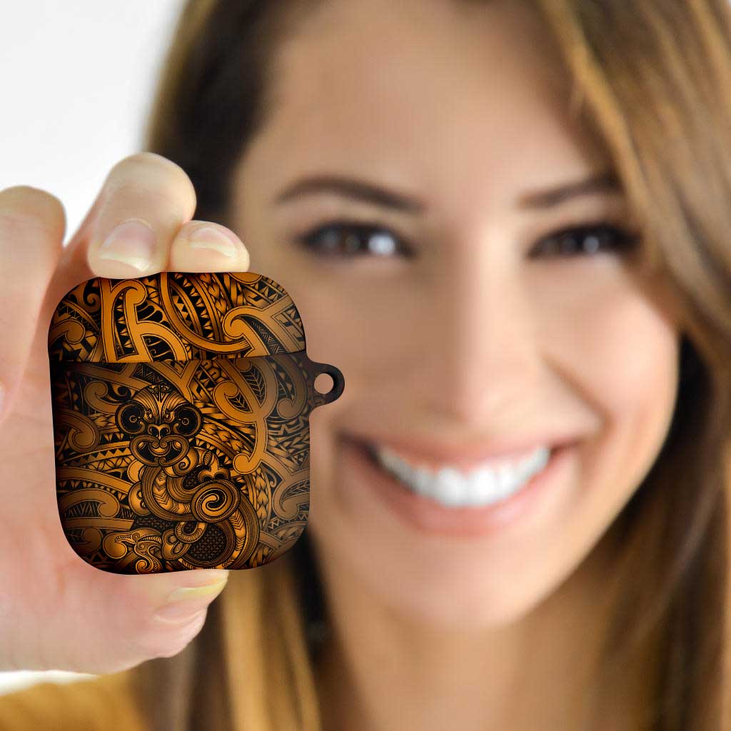 Aotearoa Maori Hei Tiki AirPods Case Koura Kowhaiwhai Puhoro Motif LT9 - Polynesian Pride