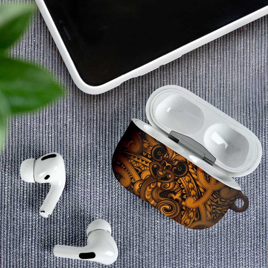 Aotearoa Maori Hei Tiki AirPods Case Koura Kowhaiwhai Puhoro Motif LT9 - Polynesian Pride