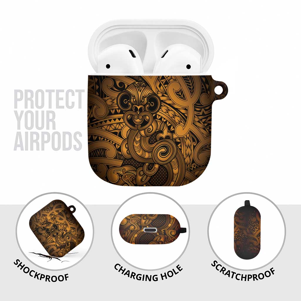 Aotearoa Maori Hei Tiki AirPods Case Koura Kowhaiwhai Puhoro Motif LT9 - Polynesian Pride