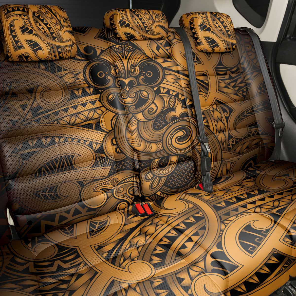 Aotearoa Maori Hei Tiki Back Car Seat Cover Koura Kowhaiwhai Puhoro Motif LT9 - Polynesian Pride