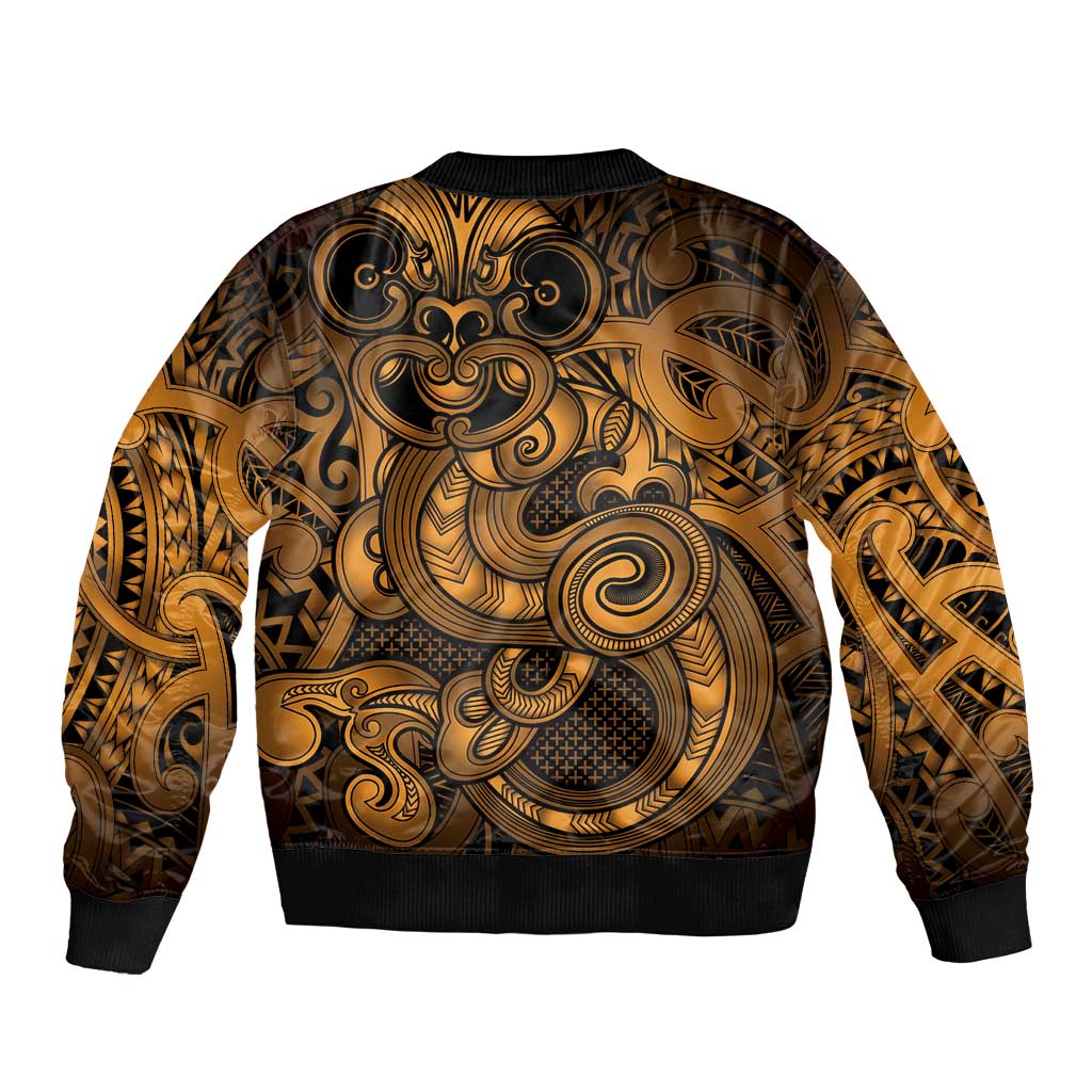Aotearoa Maori Hei Tiki Bomber Jacket Koura Kowhaiwhai Puhoro Motif LT9 - Polynesian Pride