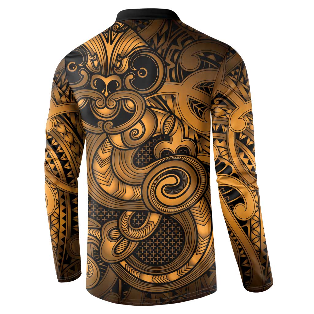 Aotearoa Maori Hei Tiki Button Sweatshirt Koura Kowhaiwhai Puhoro Motif