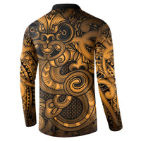 Aotearoa Maori Hei Tiki Button Sweatshirt Koura Kowhaiwhai Puhoro Motif