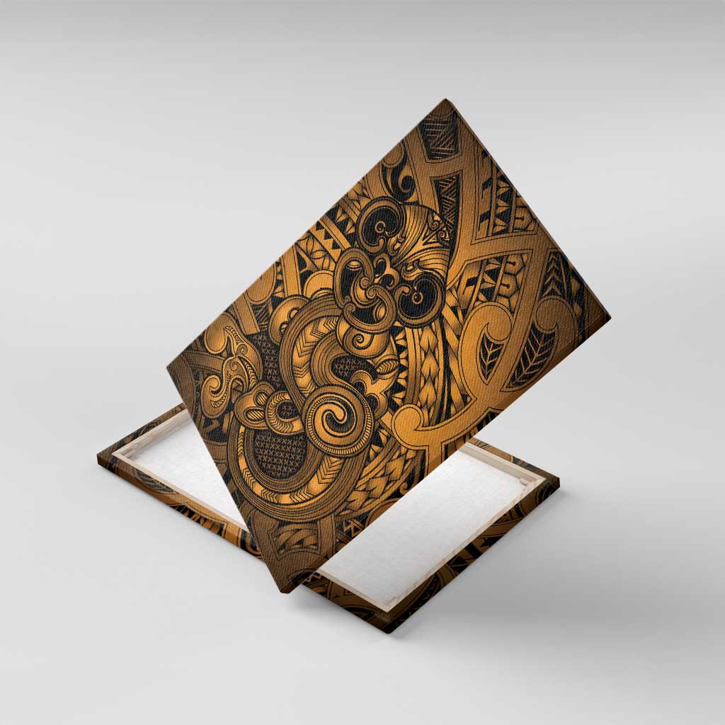 Aotearoa Maori Hei Tiki Canvas Wall Art Koura Kowhaiwhai Puhoro Motif