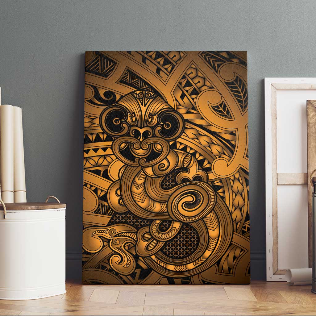 Aotearoa Maori Hei Tiki Canvas Wall Art Koura Kowhaiwhai Puhoro Motif