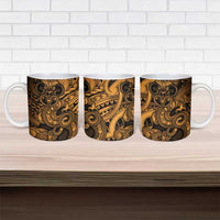 Aotearoa Maori Hei Tiki Ceramic Mug Koura Kowhaiwhai Puhoro Motif LT9 - Polynesian Pride