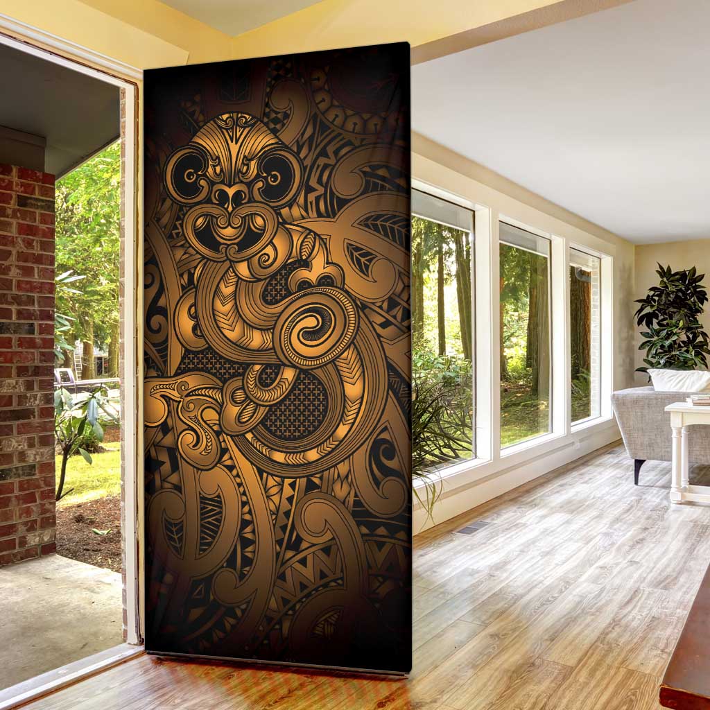 Aotearoa Maori Hei Tiki Door Cover Koura Kowhaiwhai Puhoro Motif LT9 - Polynesian Pride