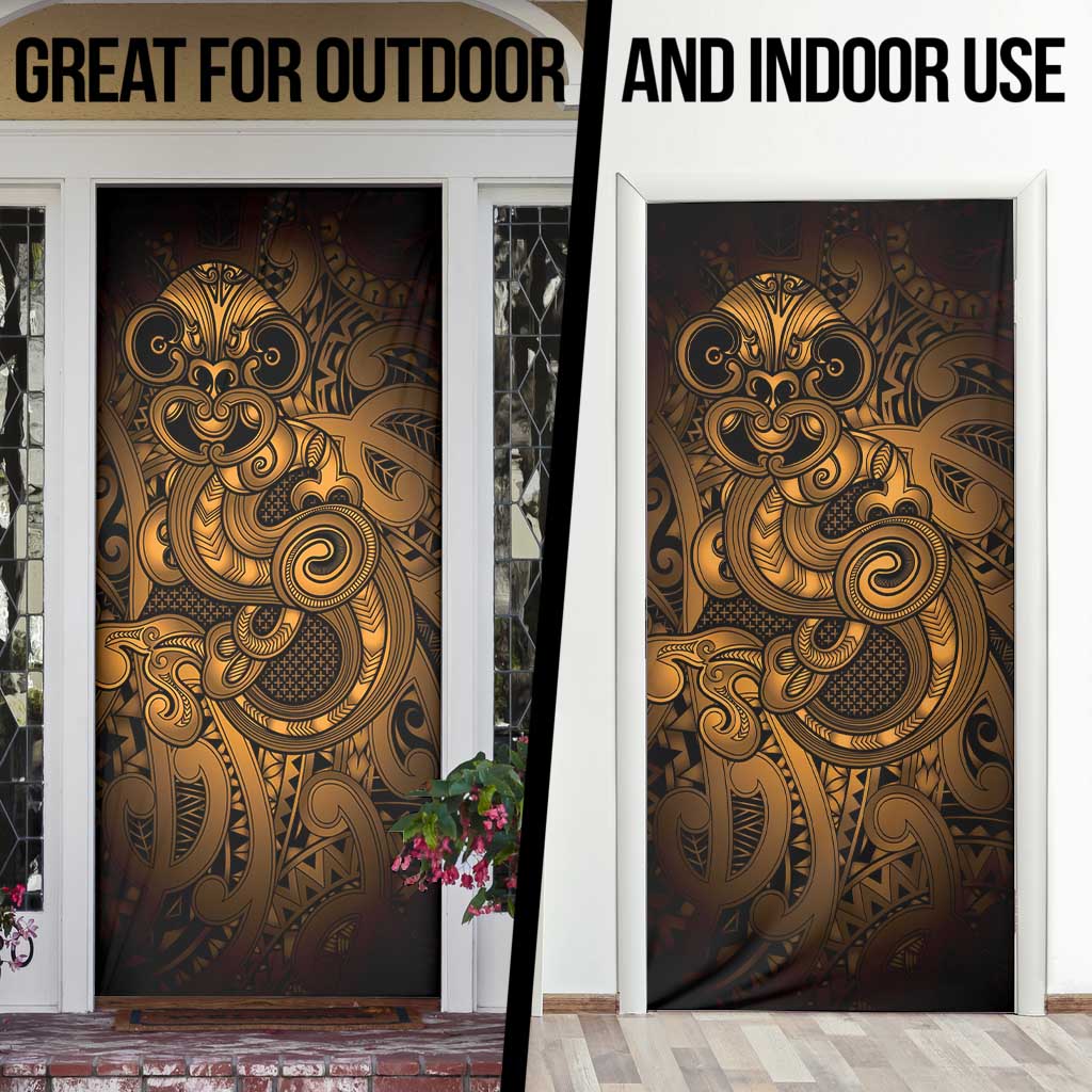 Aotearoa Maori Hei Tiki Door Cover Koura Kowhaiwhai Puhoro Motif LT9 - Polynesian Pride